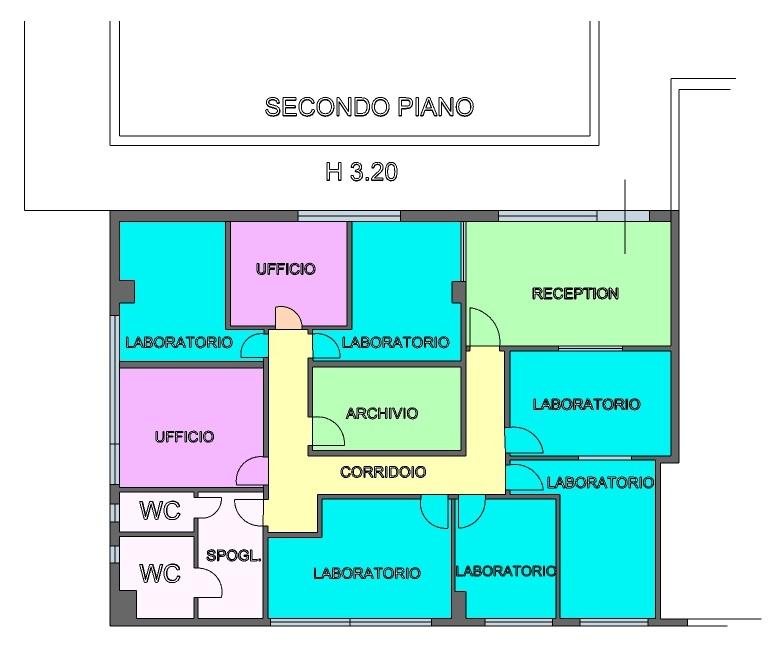 Sassari Predda Niedda uffici e laboratori piano secondo