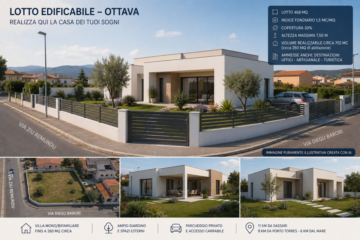 Sassari  Borgata Ottava  lotto edificabile