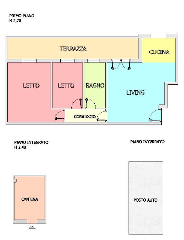 Porto Torres – Via Pertini - Trilocale con balcone vista parco, posto auto e cantina