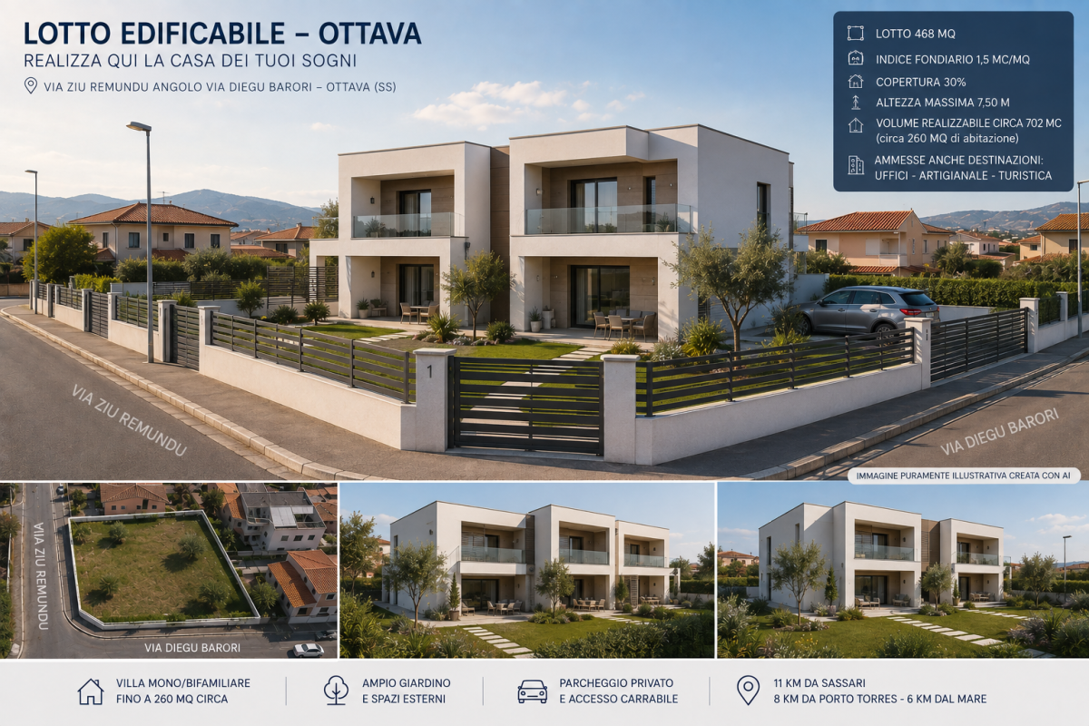 Sassari  Borgata Ottava  lotto edificabile