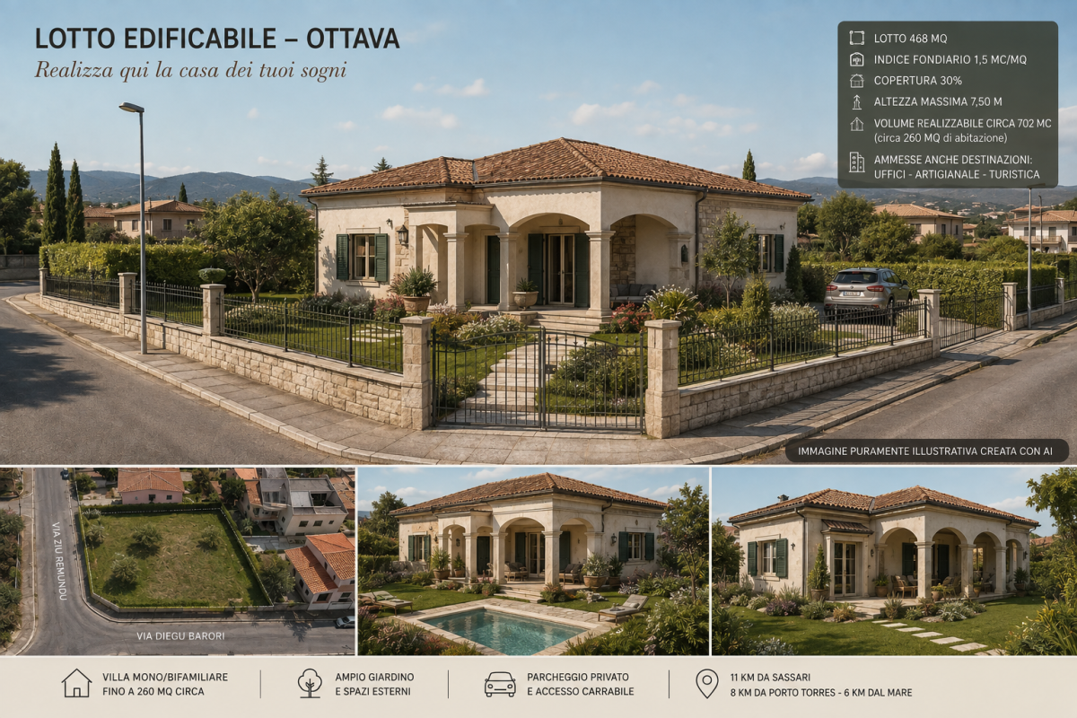 Sassari  Borgata Ottava  lotto edificabile
